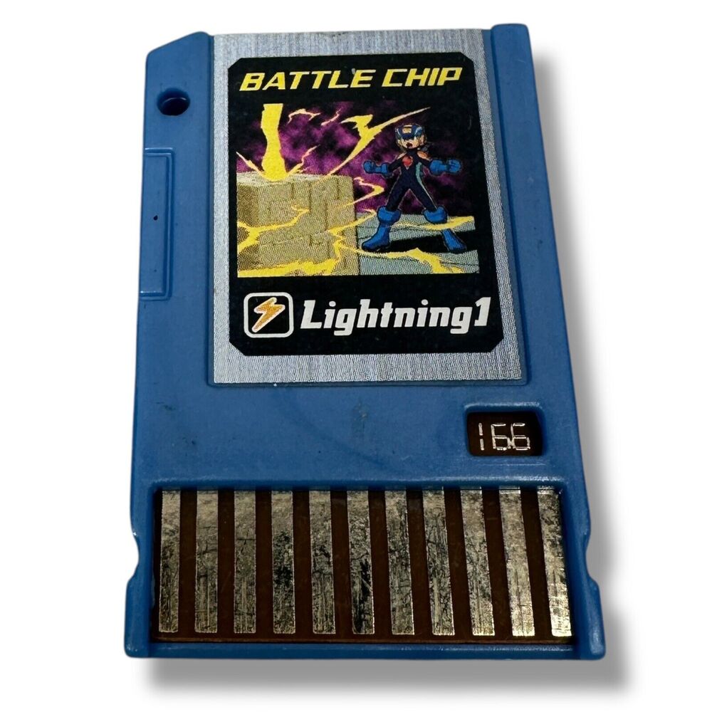 MegaMan Battle Chip Lightning1 166‎ for Mega Man PET 2004 Takara